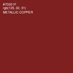 #7D201F - Metallic Copper Color Image